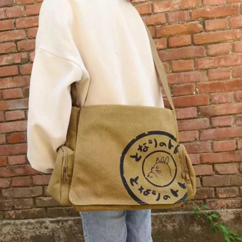 BXCNCKD Korean Canvas Shoulder Bag for Men - Large Capacity Computer Casual Bag - Image 3